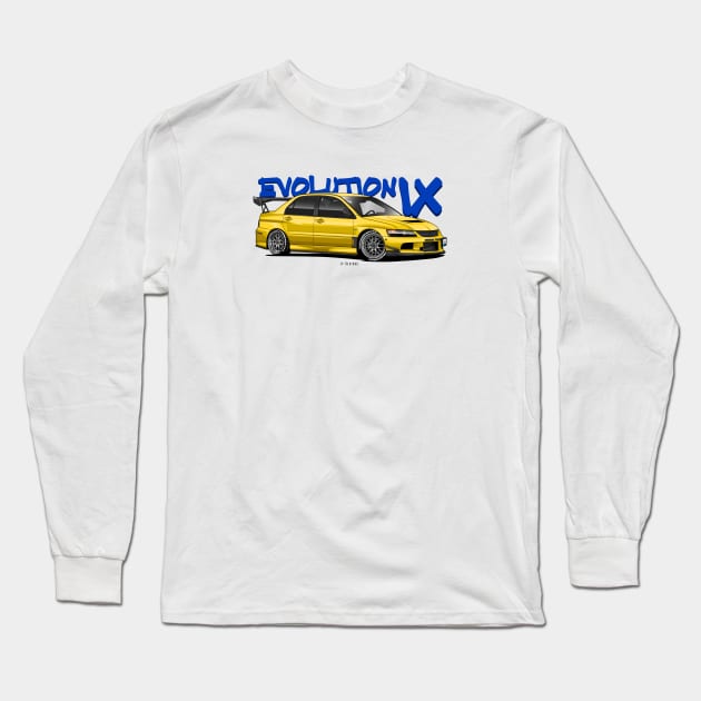 Lancer Evo IX Long Sleeve T-Shirt by LpDesigns_